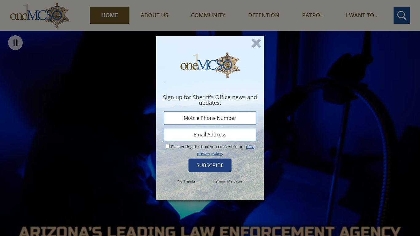 Maricopa County Sheriff's Office | Home